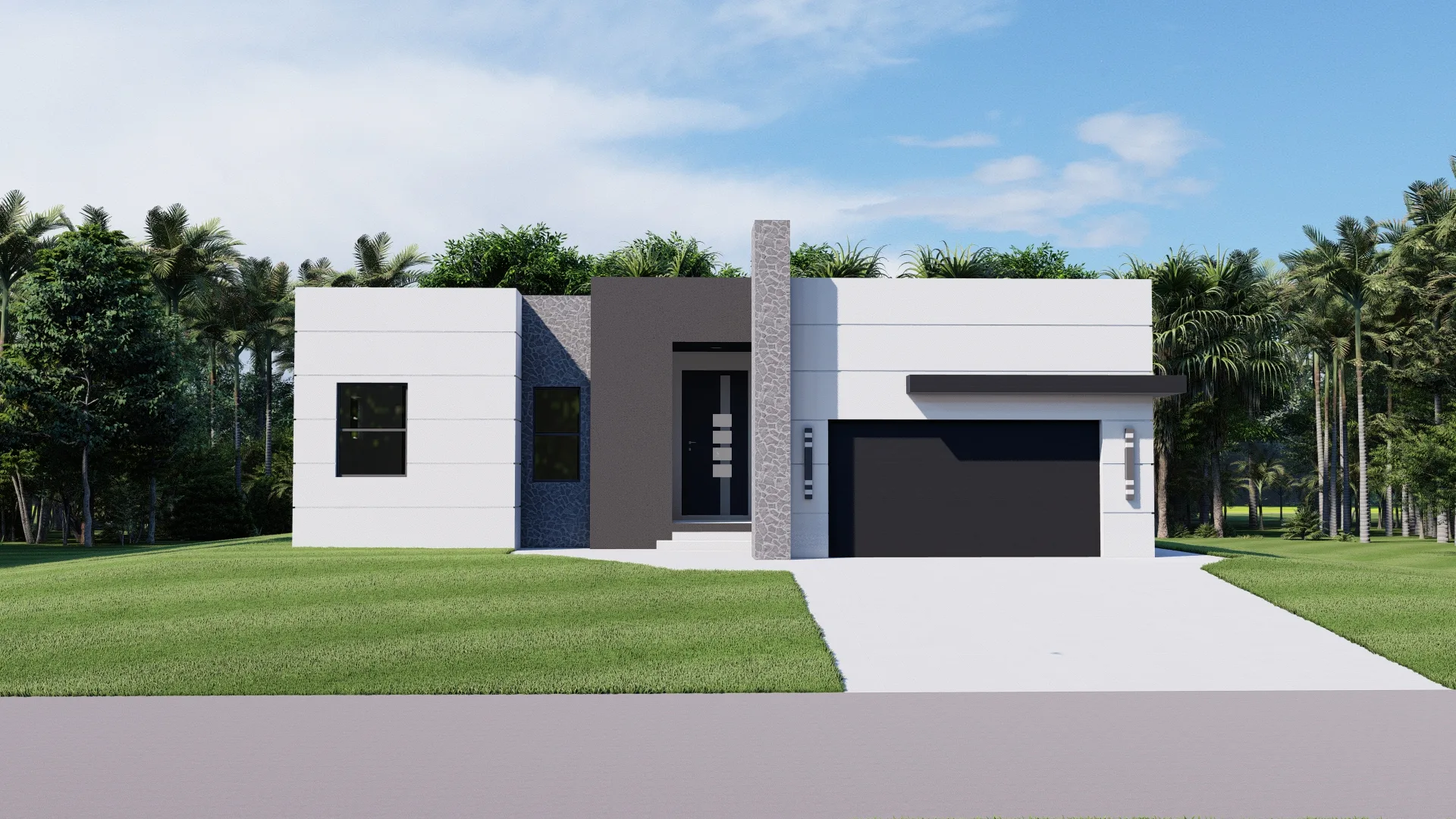 Skyline — 3 bed, 2 bath modern flat roof home